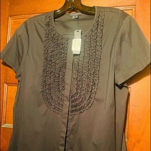 THEORY KALIA RUFFLE TOP